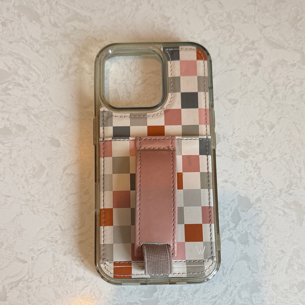 Walli Case for iPhone 16 Pro in Coastal Check Pattern